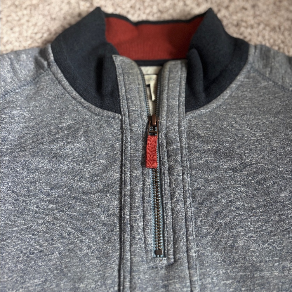 Carbon2Cobalt 1/4 Zip Pullover Mens Marled Casual Sweatshirt Sweater Blue-Gray M - Picture 6 of 8